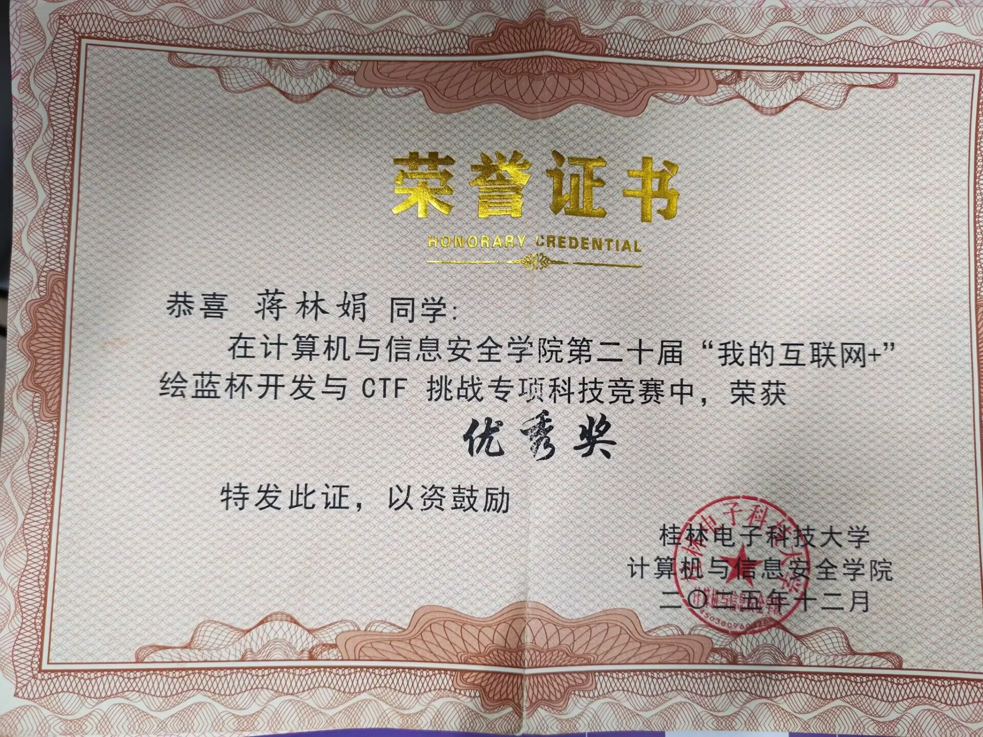 绘蓝杯优秀奖